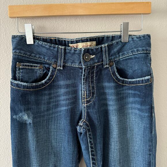 BKE Buckle Culture Boot Cut Denim Stretch Jeans Stitch Distressed Sz 28x35.5 - Picture 2 of 11